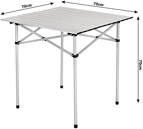 uyoyous Aluminum Folding Camping Table 70x70x70cm Portable Lightweight Table, Collapsible Picnic Table Folding Table With Carry Bag-Easy to Carry, Perfect for Outdoor - Image 3