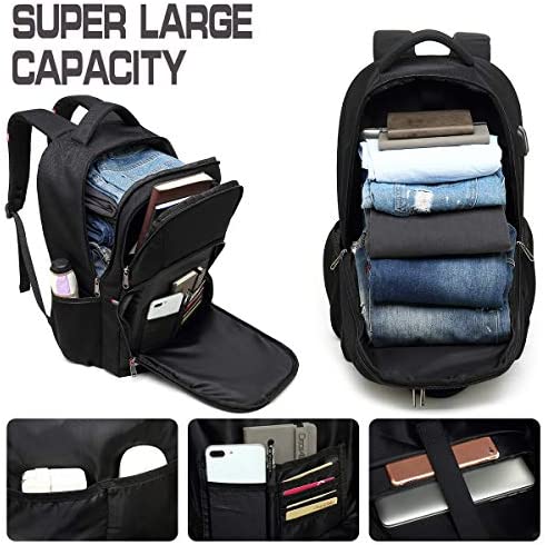 Laptop Backpack,Extra Large Anti-Theft Business Travel Laptop Backpack Bag with USB Charging Port (Black 17 inch) - Image 2