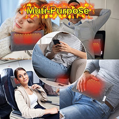 Electric Heated Hand Warmer Pouch & Heating Pad, Heated Hand Muffs with 3 Heating Setting, 5V USB Fast Heating Hand Warmer for Women & Men, Grey - Image 5