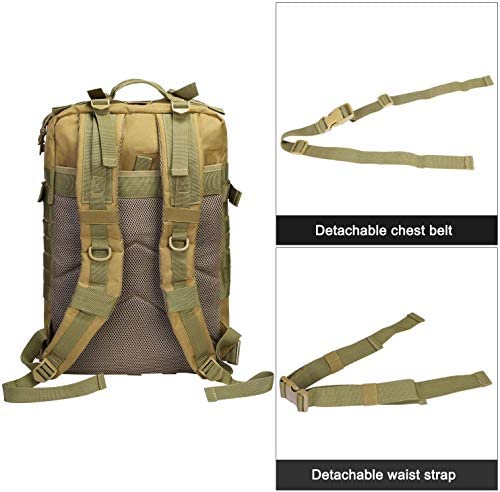 G4Free 40L Military Tactical Backpack Molle Shoulder Bag Rucksack Assault Pack Daypack for Camping Trekking Hunting Fishing - Image 6