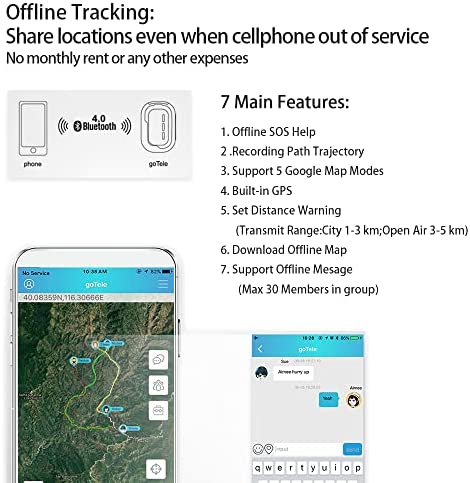 goTele GPS Tracker Hiking Hunting Off-grid GPS Children and Pets Trackers No Monthly Fee No Required Network Real Time Tracking Device Outdoor Survival Tracking Gear - Image 2