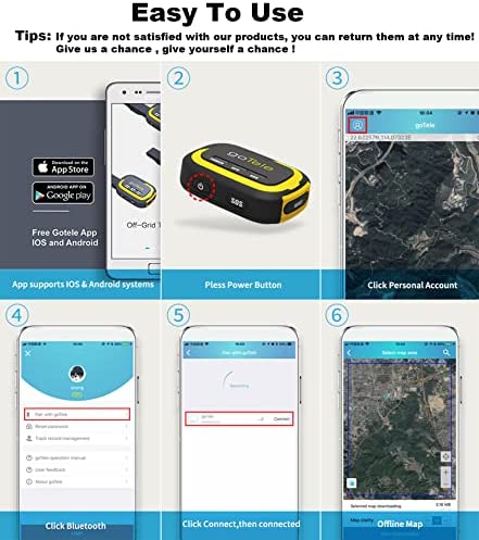 goTele GPS Tracker Hiking Hunting Off-grid GPS Children and Pets Trackers No Monthly Fee No Required Network Real Time Tracking Device Outdoor Survival Tracking Gear - Image 6