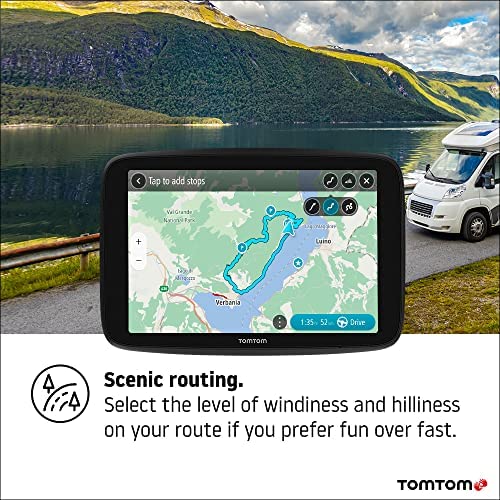 TomTom Campervan and Caravan Sat Nav GO Camper Max 7" HD screen with Campervan and Caravan POIs, Updates via Wi-Fi, TomTom Traffic and Speedcam Warnings, World Maps - Image 5