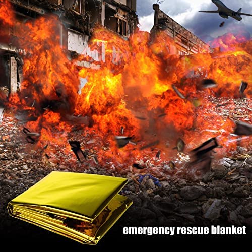 Emergency Blankets Mylar Thermal Blanket, Essential Survival Gear for Emergency Preparedness Items Kit, Ultralight Reflective Foil Blanket for Camping or Cold Weather, 51" x 82" - Image 7