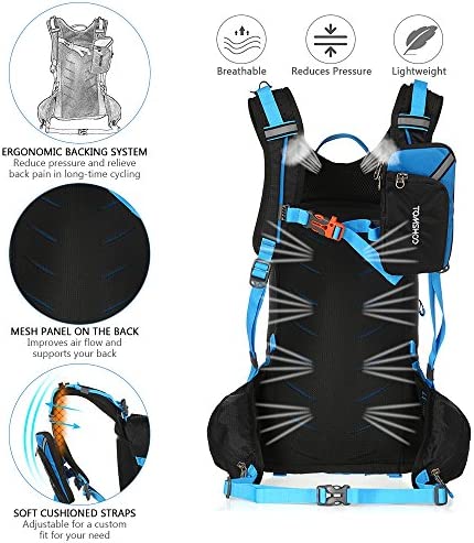 TOMSHOO 20L/30L Cycling Backpack Waterproof Bicycle Bike Backpack Outdoor Sports Riding Travel Camping Hiking Backpack Daypack with Rain Cover and Helmet Cover - Image 4