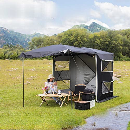 Car Awnings for Camping, 210cm Double Layer No Need to Build Tailgate Tent for Car, Multifunction Thicken Waterproof SUV Tents for Camping, Car Camping Accessories, 3-4 People - Image 3