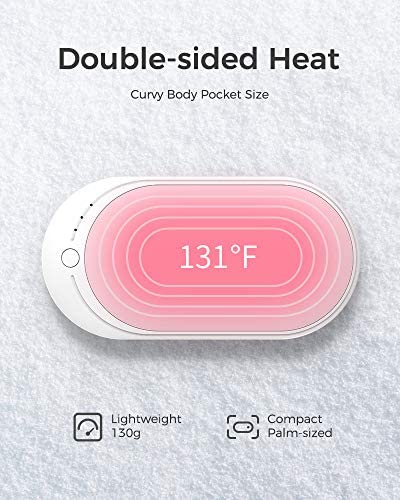 OCOOPA Hand Warmers, 1-Pack Hand Warmer Rechargeable, Electronic Pocket Heater, 5200mAh Power Bank Portable, Heat Therapy Great for Raynauds Sufferers Pain Relief, Best Tech Gifts - Image 3