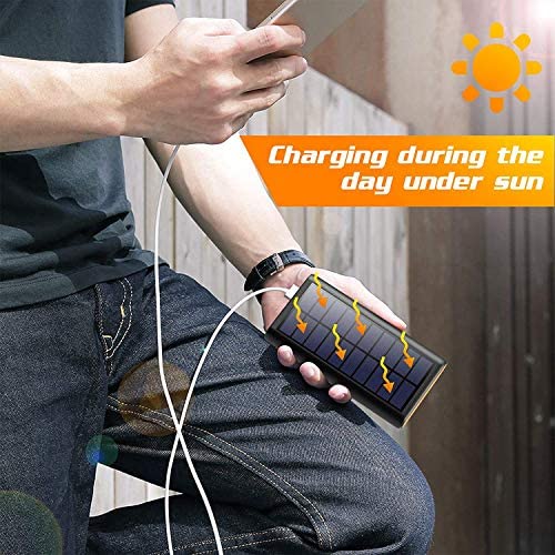 kilponen Solar Power Bank, 26800mAh Portable Charger High Capacity Fast Charge External Battery Pack Portable Phone Charger with Dual USB Output for Smart Phones Tablets and More Orange - Image 5