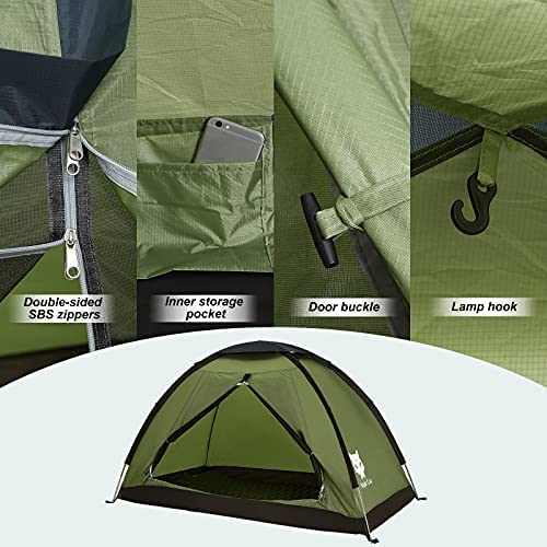 Night Cat Camping Tent for 1 2 Person Man Waterproof Backpacking Tents Easy Setup Lightweight for Hiking Backyard - Image 2