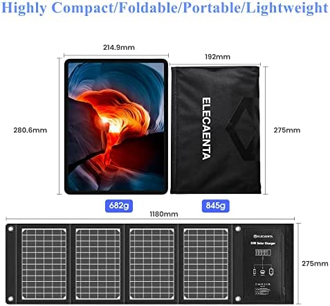 ELECAENTA 30W ETFE Foldable Solar Charger 3 USB Ports PD18W QC3.0 Type-C Zipper Protection Portable Solar Panel Kit Waterproof for Cell Phone Smartphone Tablet Powerbank Camera Outdoor Camping Travel - Image 6