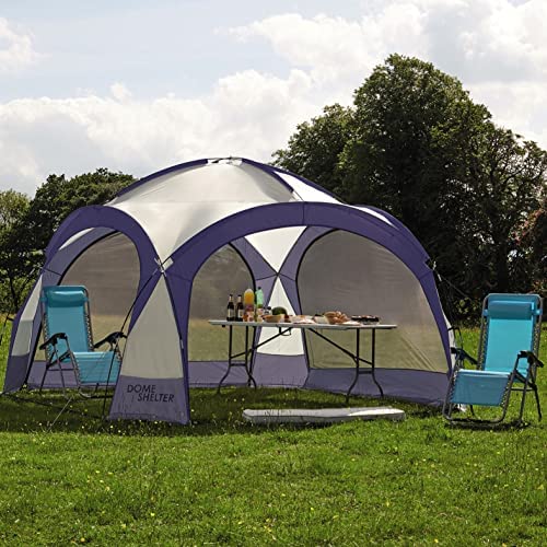 Garden Gear Outdoor Event Dome Shelter Party Tent UV Protection with 4 Removeable Mesh Walls, 2 Removeable Sun Shade Walls Measures L350 x W350 x H230 - Image 3