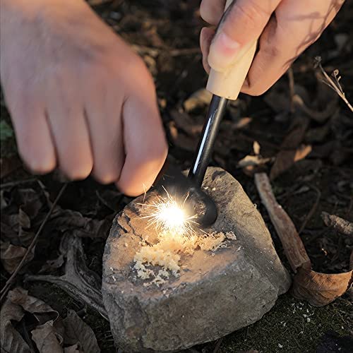 ADDLIVE Survival Fire Steel, 2 Set Magnesium Stick Fire Starter, Emergency Fire Starter Kit, Ferro Rod Fire Starter Large, Ferrocerium Stick Wooden Handle,Ignite Glow Fire Steel Outdoor Camping Living - Image 6