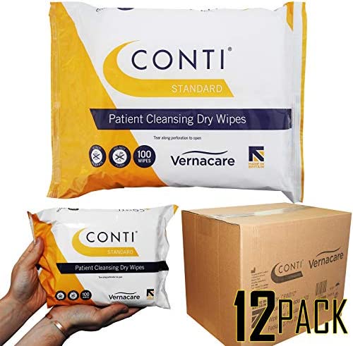Conti Standard - Patient Cleansing Dry Wipes, Every Day Universal Use Cleaning Cloths, Wipe Size 26cm x 20cm, 100 Wipes Per Pack - 12 Pack - Image 4