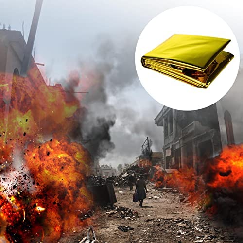 Emergency Blankets Mylar Thermal Blanket, Essential Survival Gear for Emergency Preparedness Items Kit, Ultralight Reflective Foil Blanket for Camping or Cold Weather, 51" x 82" - Image 6