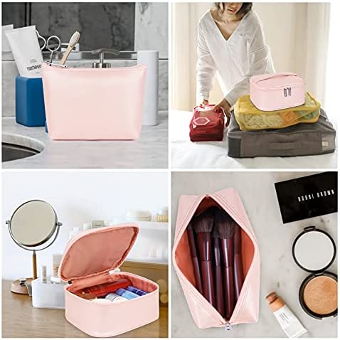 WANDF 3 Pieces Makeup Bag Toiletry Bag Portable Cosmetic Pouch Travel Organizer Water-Resistant for Women (Pearly-Lustre) - Image 6