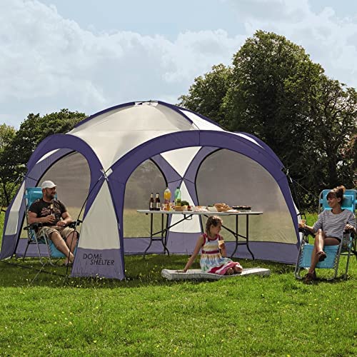 Garden Gear Outdoor Event Dome Shelter Party Tent UV Protection with 4 Removeable Mesh Walls, 2 Removeable Sun Shade Walls Measures L350 x W350 x H230 - Image 2