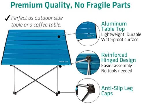 Folding Camping Table that Fold Up Table Small Camping Table Portable Table Folding Picnic Table Folding Tables Portable Lightweight Portable Folding Outdoor Camping Table Outdoor Folding Picnic Table - Image 4