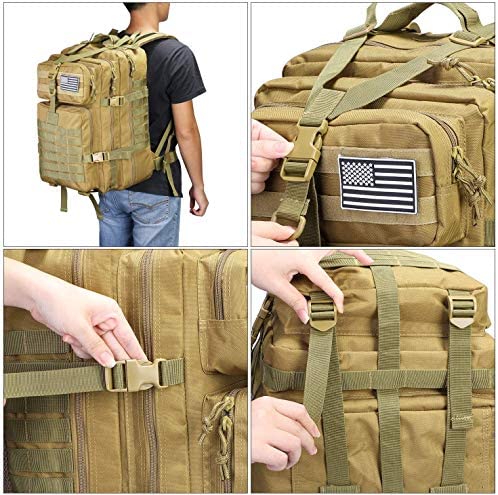 G4Free 40L Military Tactical Backpack Molle Shoulder Bag Rucksack Assault Pack Daypack for Camping Trekking Hunting Fishing - Image 3