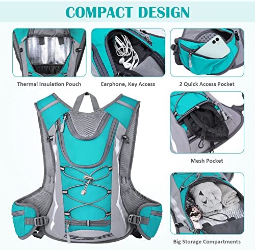 GIEMIT Insulated Hydration Backpack Pack with 2L Hydration Bladder, Lightweight Daypack Water Backpack for Men Women Cycling, Hiking,Running,Camping,Climbing - Image 4