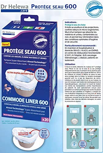 Dr.Helewa Commode Liner 600 - C60020 - Commode Liners - Pack of 20 - Image 6