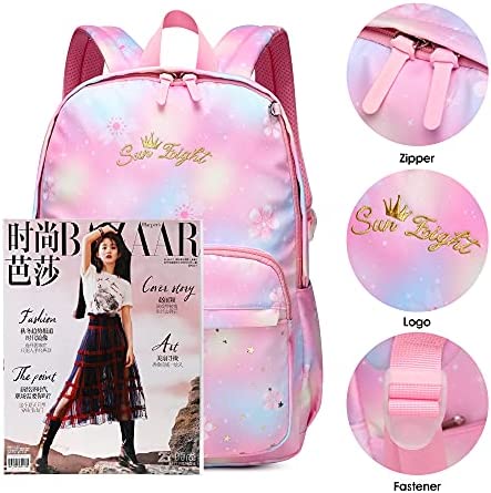 School Bags for Girls Casual Daypack Women Backpack Large Capacity Unisex Student Backpacks Waterproof and Wear-resistant Fabric Backpack for School - Image 3