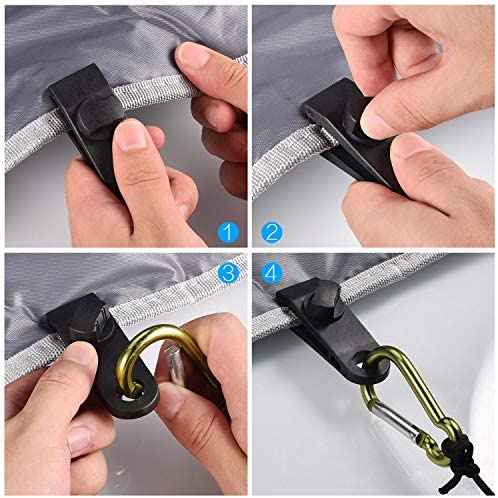 Zocipro 10Pcs Tarp Clips, Tarpaulin Clips Heavy Duty, Multipurpose 3.2 inch Strong Lock Grip Tent Clips Tent Accessories for Tents, Tarp, Boat Cover, Pool Cover, Car Cover - Image 4