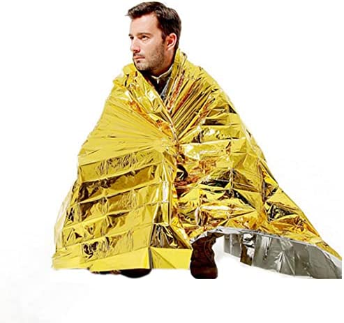 Emergency Blankets Mylar Thermal Blanket, Essential Survival Gear for Emergency Preparedness Items Kit, Ultralight Reflective Foil Blanket for Camping or Cold Weather, 51" x 82" - Image 8
