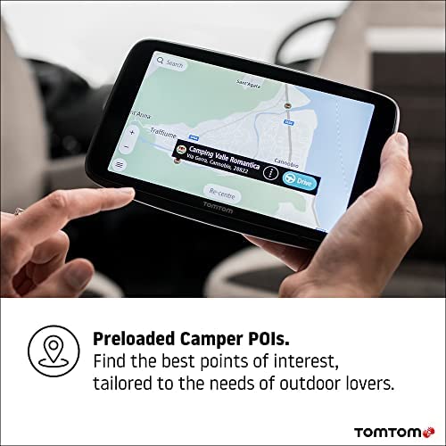 TomTom Campervan and Caravan Sat Nav GO Camper Max 7" HD screen with Campervan and Caravan POIs, Updates via Wi-Fi, TomTom Traffic and Speedcam Warnings, World Maps - Image 4