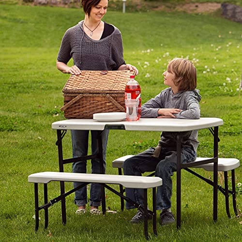 80352 42 in (107 cm) Recreation Folding Table Set - Almond - Image 6