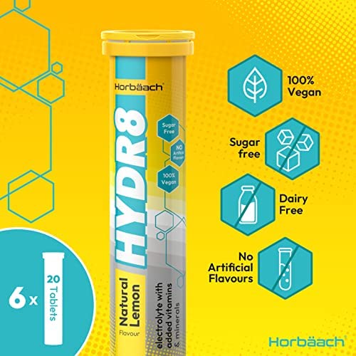 Hydration Tablets with Electrolytes | 120 Effervescent Tablets - 6 Pack | Suitable for Vegans & Vegetarians | by Horbaach - Image 4
