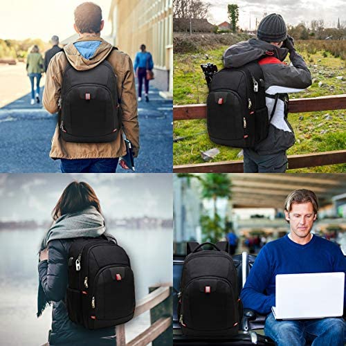 Laptop Backpack,Extra Large Anti-Theft Business Travel Laptop Backpack Bag with USB Charging Port (Black 17 inch) - Image 6