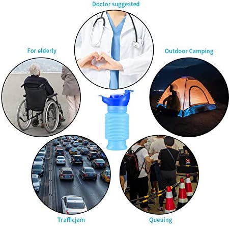 Emergency Urinal, Portable Shrinkable Urinal, Mini Male Female Outdoor Travel Personal Mobile Toilet, Potty Pee Urine Bottle for Kids, Adult, Ladies, Traffic Jam, Camping, Travel, Queuing(750 ML) - Image 7