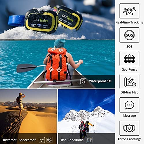 goTele GPS Tracker Hiking Hunting Off-grid GPS Children and Pets Trackers No Monthly Fee No Required Network Real Time Tracking Device Outdoor Survival Tracking Gear - Image 3