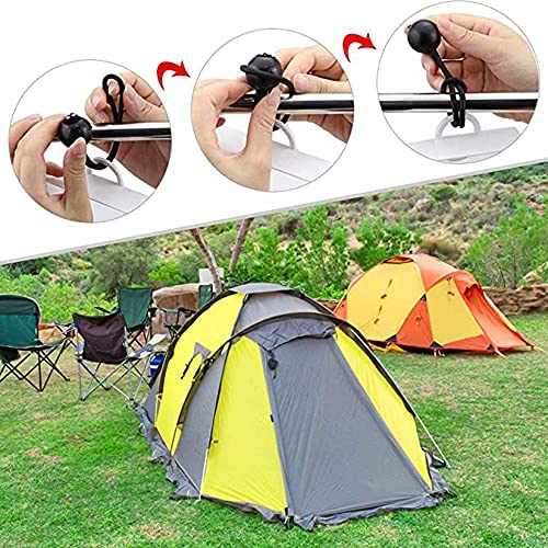 10 pcs Tarp Clips, 10Pcs Tarpaulin Bungee Cord Ropes Bungee Ball Tent Clip Accessories for Tents,Banners,Covers,Tarp, Boat Cover, Car Cover - Image 4