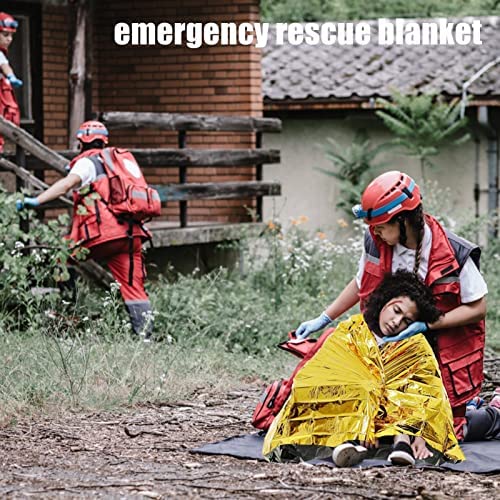 Emergency Blankets Mylar Thermal Blanket, Essential Survival Gear for Emergency Preparedness Items Kit, Ultralight Reflective Foil Blanket for Camping or Cold Weather, 51" x 82" - Image 4
