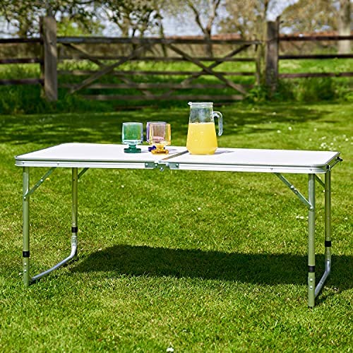SA Products Heavy Duty Plastic 4ft 1.2m Outdoor Folding Table Work Top - Portable, Compact & Foldable for Easy Storage - Ideal for Picnic, Garden, Patio, Catering, BBQ, Party, Market - Image 2