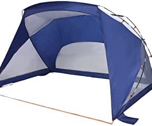 ALPHA CAMP Pop Up Camping Beach Tent, Portable Easy Setup 3 Person Sun Shade Tent with UPF 50+ Protection, Family Canopy with Carry Bag Ideal for Camping, Fishing, Beach, Picnic (Dark Blue)