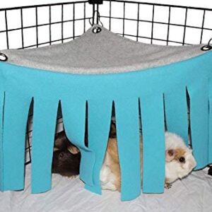 ASOCEA Small Animal Hamster Tent Hammock Pet Hideout Cage Accessories Nest Bed for Guinea Pig Chinchilla Hedgehog Rat Squirrel Ferret Dwarf Bunny (Blue)