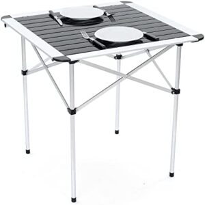 Aluminium Folding Camping Table, Lightweight Compact Portable, Drawstring Carry Bag, Outdoor Picnic Beach, Trail