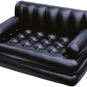 Bestway 75054 Multipurpose Sofa, 188 x 152 x 64 cm, PVC, Black, 74 x 60 x 25 inch