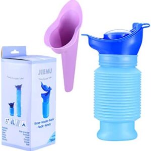 Emergency Urinal, Portable Shrinkable Urinal, Mini Male Female Outdoor Travel Personal Mobile Toilet, Potty Pee Urine Bottle for Kids, Adult, Ladies, Traffic Jam, Camping, Travel, Queuing(750 ML)