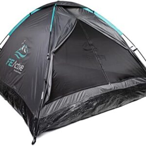 FE Active 4 Person Camping Tent - 2022 Upgraded Design Summer Pop Up Tent 3 to 4 Person Tent Lightweight, Compact, Screened Entrance, Quick Setup. Outdoors, Backpacking | Designed in California, USA