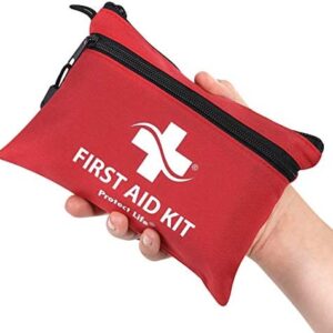 First Aid Kit - 100 Piece - Small First Aid Kit for Camping, Hiking, Backpacking, Travel, Vehicle, Outdoors - Emergency & Medical Supplies