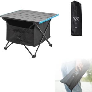 Folding Camping Table, Portable Camping Table with Storage Bag Portable Collapsible Aluminum Outdoor Beach Table Ultralight For Garden Patio Picnic, BBQ, Beach, Fishing (Blue)