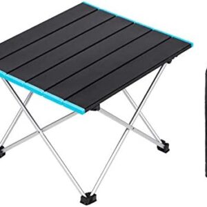 Folding Camping Table, Ultralight Aluminum Alloy Roll Up Table with Storage Bag, 3 Size S M L Fold Up Table Outdoor Dining Table For Garden Patio Picnic, BBQ, Beach, Fishing (Small)