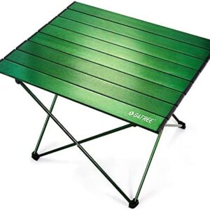 G4Free Lightweight Portable Camping with Aluminum Table Top and Carrying Bag Folding Table Compact Roll Up Tables for Outdoor Camping Hiking Picnic Beach BBQ Home Use Easy to Clean