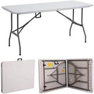 Gr8 Garden New Compact Foldable 6ft Heavy Duty Folding Catering Camping Trestle Picnic Garden Patio Bbq Party Table