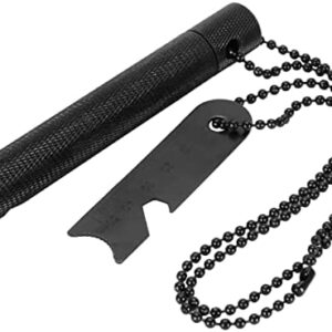 Grenhaven flint Firesteel Fire Starter in a robust housing black pen length 6 cm 9,000 firings Survival Camping Hunting Opener Lighter Outdoor