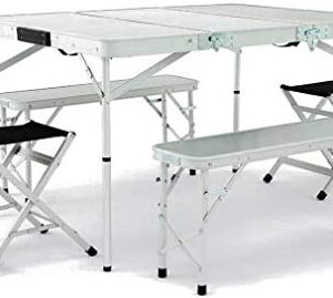 HI-GEAR Elite Lightweight Portable Picnic Table, Ideal for the Beach, BBQs, Caravanning, Festival Essentials, Camping Accessories, Camping Equipment, Garden Furniture, Silver, One Size