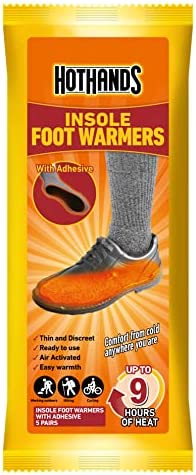 HotHands Insole warmers 5P - Adhesive - Long lasting - Up to 9 hours of heat - Odourless - Air activated, One Size, USP5606
